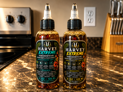 Harvey Extreme Hair Growth Oil – Maximum Growth & Strength Formula | 4 oz (120 mL)
